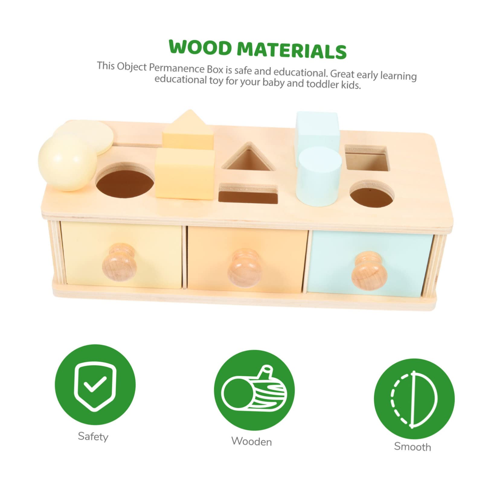 BESPORTBLE Ayudas Educativas Caja De Permanencia De Objetos Caja De Colores para Juguete De Aprendizaje para Pequeños Juguete Cognitivo para Bebés