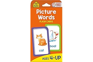 School Zone Picture Sight Words Flash Cards, Educational Learning Tool for Kids...