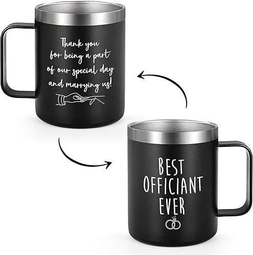 Miniatura 2 de LiqCool Regalo oficiante, regalos de boda oficiales, regalos para oficiante de boda, regalo oficiante para hombres, taza de café aislada del mejor