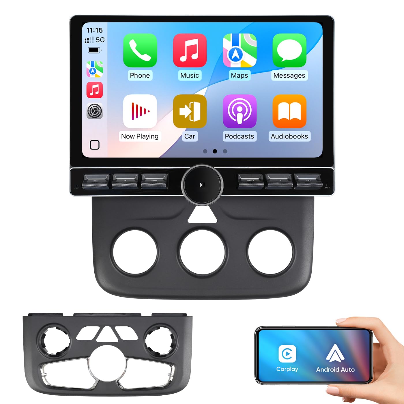 for Dodge Ram Radio 1500/2500/3500 Car Stereo 2013-2018|2019-2024 Classic | Manual/Auto AC |Wireless CarPlay Android Auto| Single Knob Keybutton Touch Screen| Android 13.0 |Steering Wheel Control