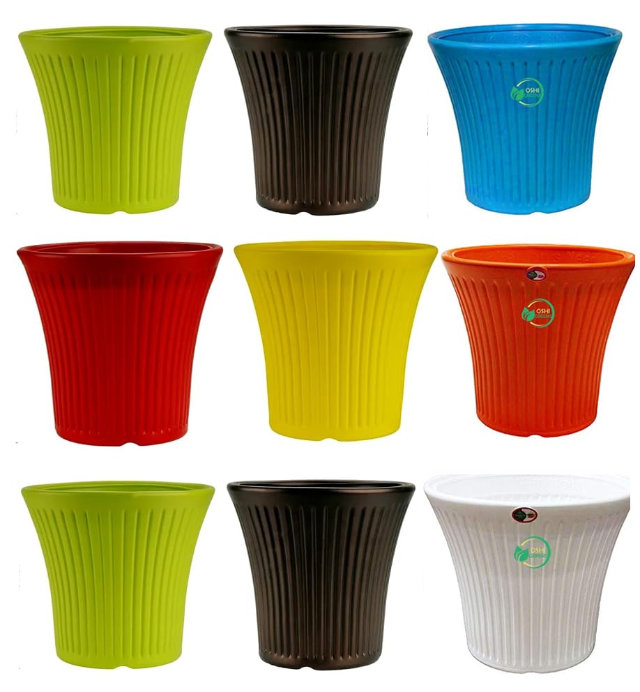 See full amazon price history chart for OSHIGREENS Plastic Flower pots planters for Indoor Plants, 9 Pack 10 inches Multicolor OSHIGREENS Plastic Flower pots planters for Indoor Plants, 9 Pack 10 inches Multicolor (B0CV4BB2GL) Amazon Price History, Amazon Price Tracker