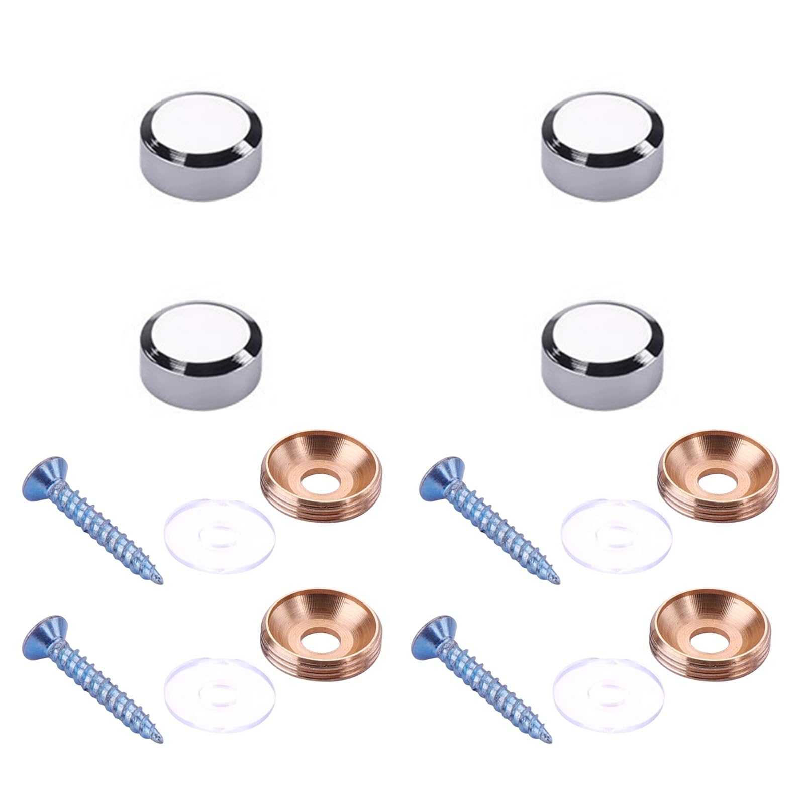 4Pcs Glass Screws Caps Covers Nails Fasteners Advertising Nails Caps Fasteners Hardware for Decorative Glass Enduring