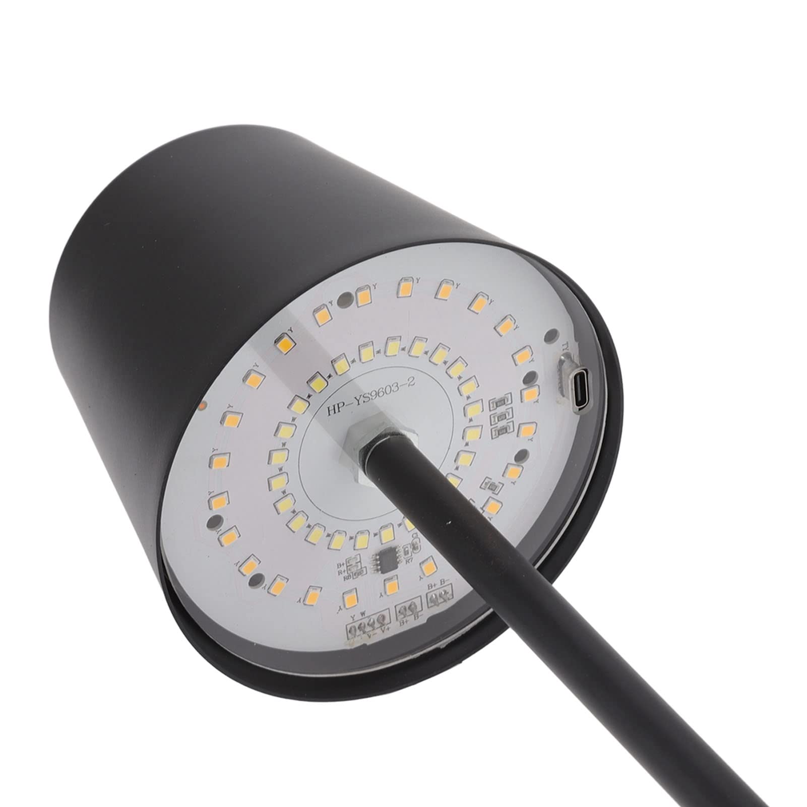 Lámpara de mesa LED de metal portátil, lámpara de escritorio de metal inalámbrica, lámpara táctil LED moderna, simple, recargable, alto brillo, interruptor táctil regulable, lámpara de me