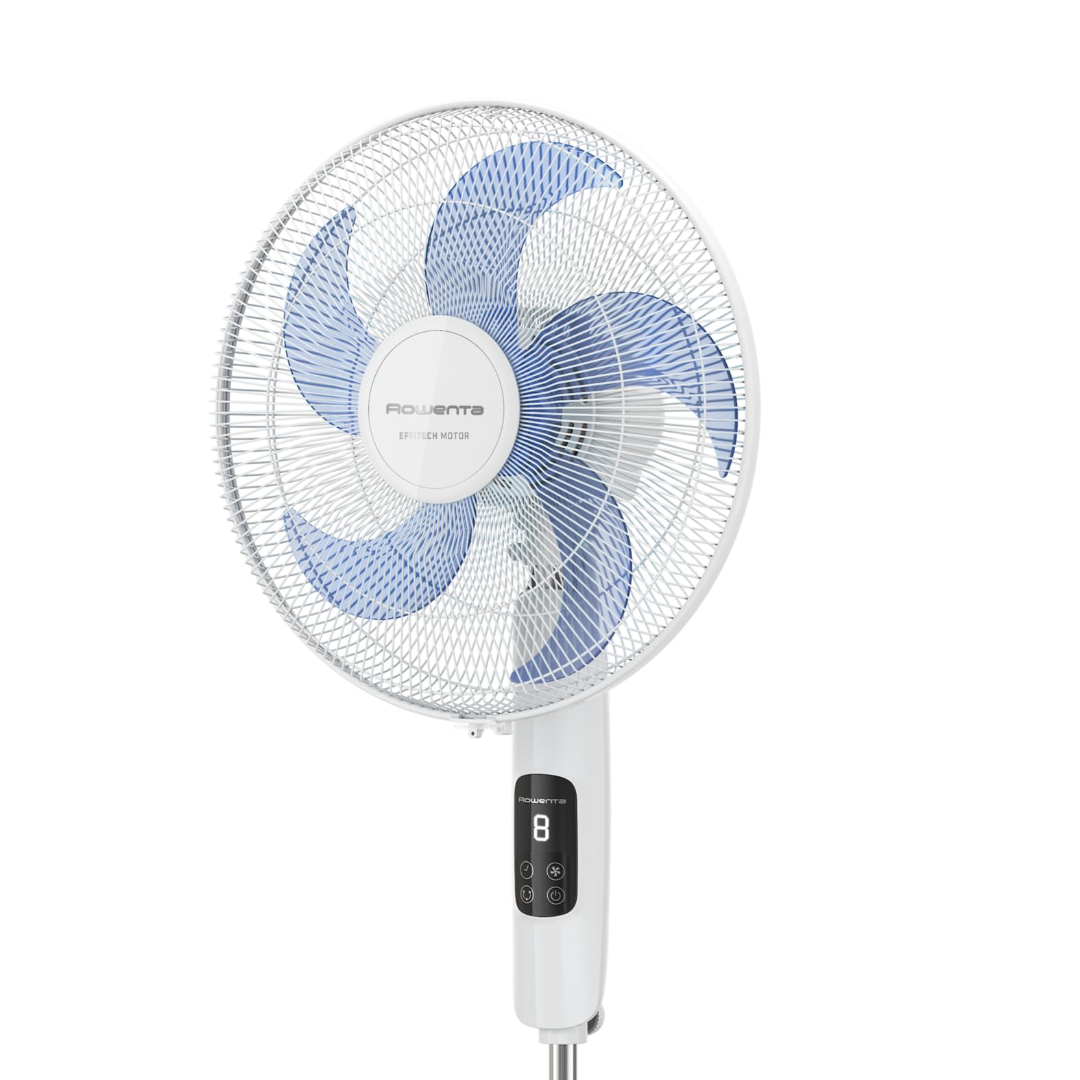 Rowenta Turbo Silence, Ventilatore a Piantana, Potente, Schermo LED, Timer, Silenzioso, Altezza regolabile, Design Durevole, Elevata Efficienza Energetica, VU5450