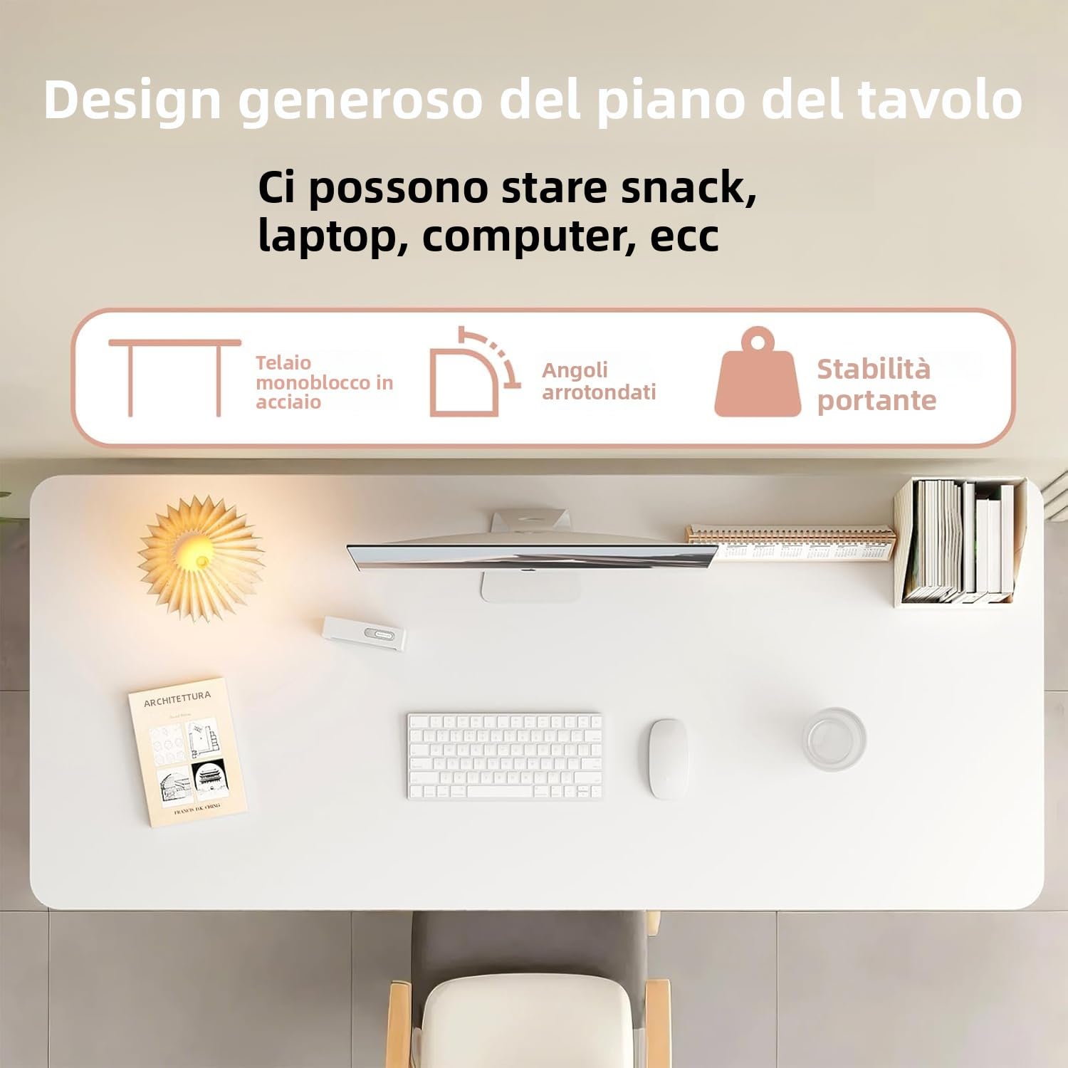 Scrivania per computer senza assemblaggio, Tavolo da studio e scrittura Tavolo pliante risparmio spazio per soggiorno, ufficio a casa