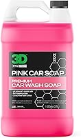 3D Pink Car Soap 1 Gallon - pH Neutral High Suds Car Wash Shampoo Cherry Scent Scratch-Free Shine Safe Wax Sealants Weekly Care