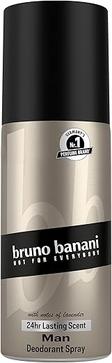 bruno banani Körperspray für Herren, 150 ml, Flüssigkeit, Lavendel