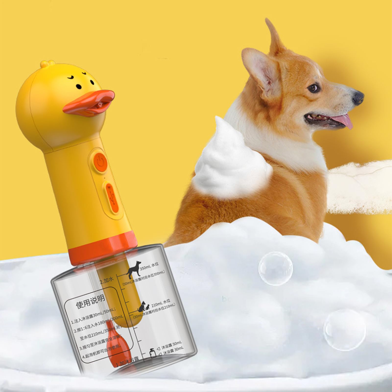 Dispenser Di Shampoo Per Cani | Dispenser Di Schiuma Per Doccia Per Animali Domestici | Dispenser Di Sapone In Schiuma Per Animali Domestici, Schiuma Da Bagno Per Cani, Toelettatura Elettrica Per Anim