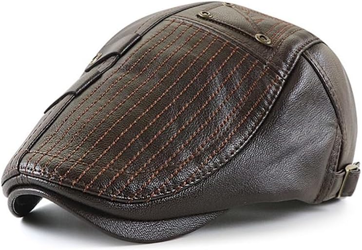 Dark Coffee Duck Tongue Cap Middle-Aged and Elderly Hat Padded Outdoor Leisure Forward Beret