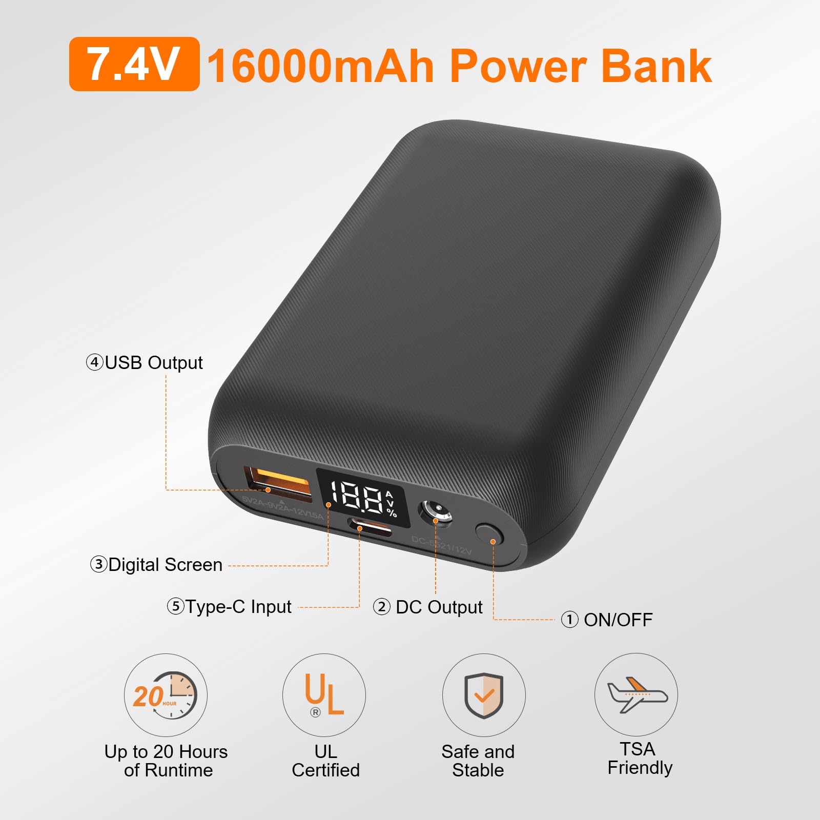 Chaleco Calefactable Mujer con Bateria de 16000mAh 7.4V, Chaleco Calefactable Mujer Eléctrico Recargable