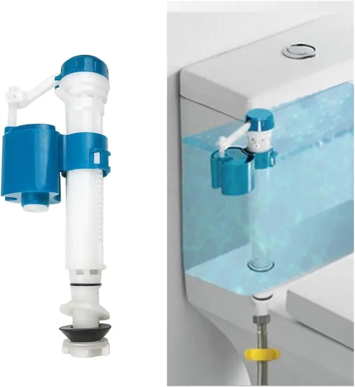 Válvula de llenado de Piezas de Tanque de Inodoro Cisterna Botón de Descarga, Baño for Entrada de Agua for reparación 1 Pieza
