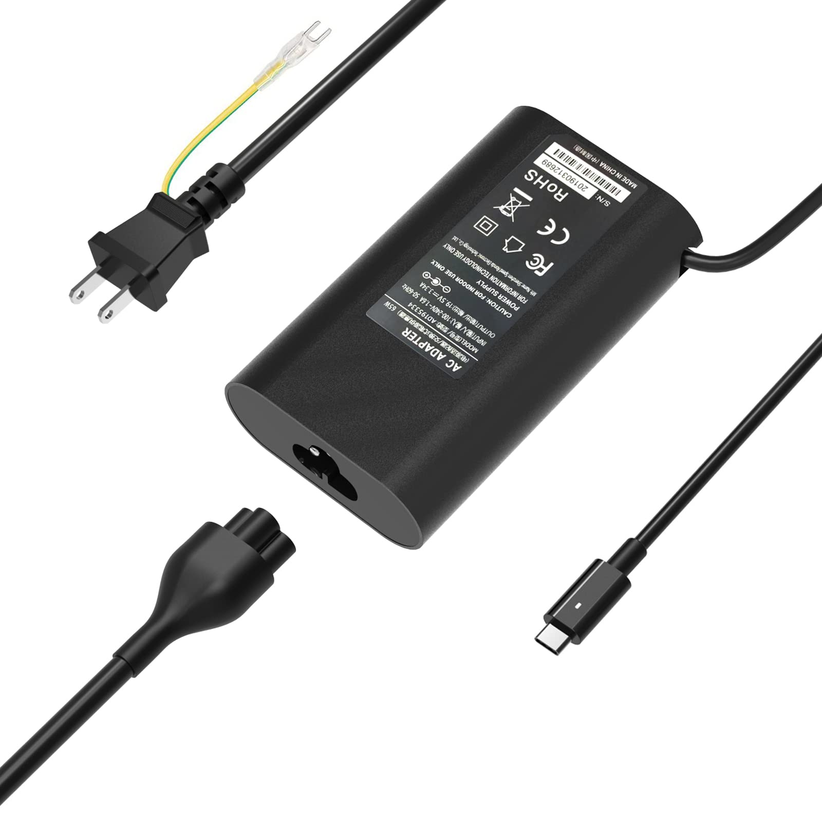 DELL充電器USB対応 PCの他、スマホ等の充電も可能。