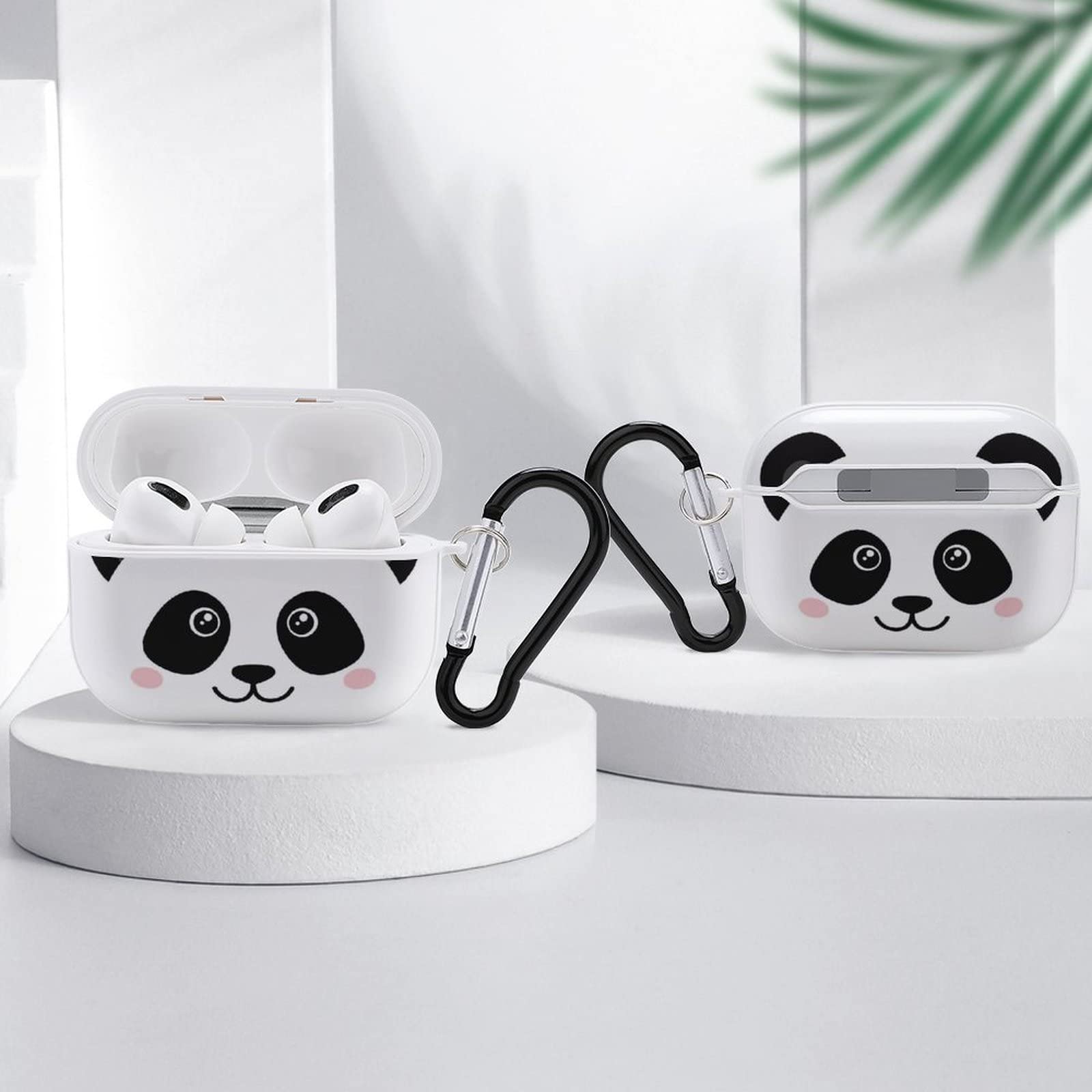 Amazon | かわいいパンダ フェイスプリント Airpods Proケース キー