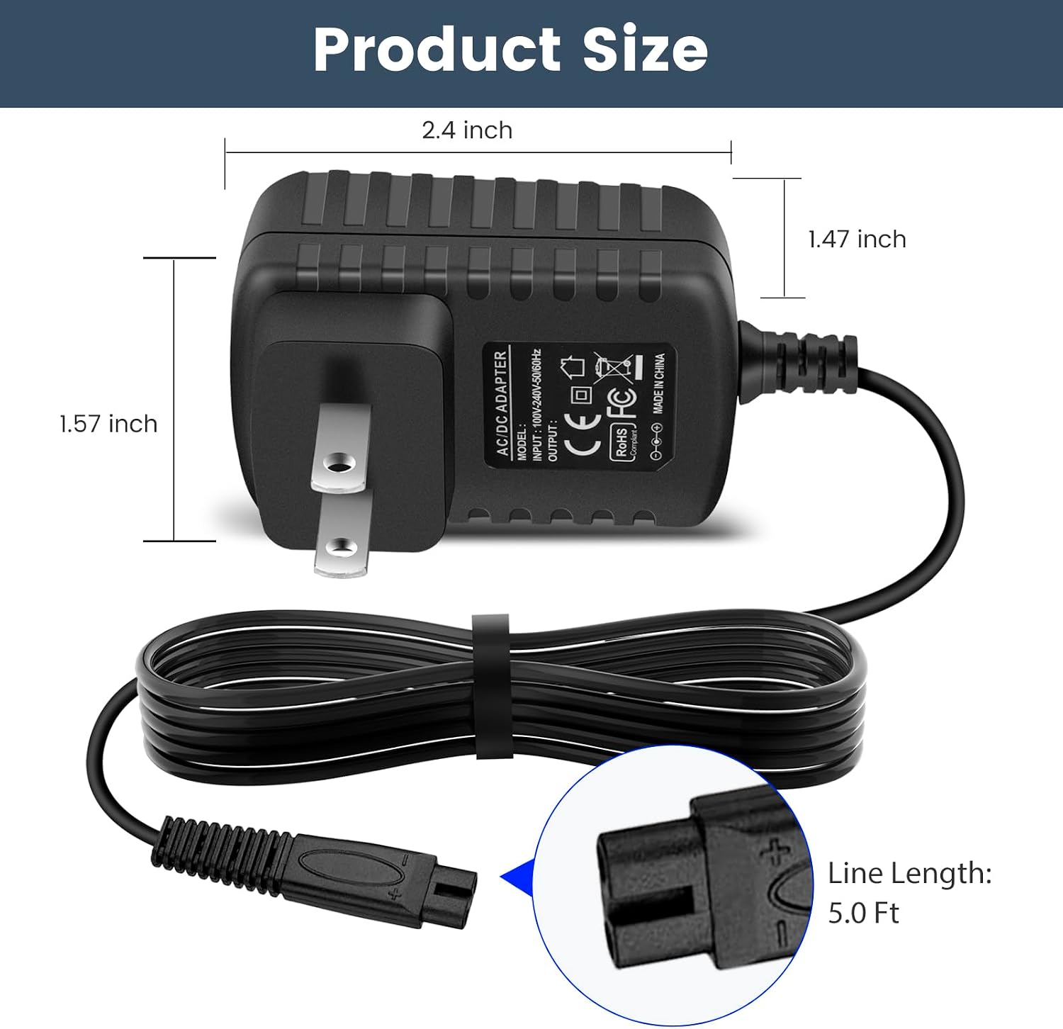 Charger for Andis ProFoil TS-1 & TS-2 Shaver for Andis17150 17155 17165 17170 17195 17200 17205 17220 Shaver Quick Recharge