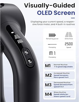 Bob and Brad D6 Pro Plus Massagepistole mit Wärmefunktion, 16 mm Amplitude Muskel Massage Gun, Elektrische Handmassagegerät Perkussive Massage für Sportler Muskelentspannung, Geschenke – Bild 8