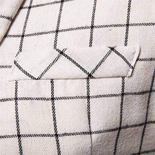 White Plaid Suit Blazer Men Casual Blazer Jacket Slim Fit Single Button Blazers4