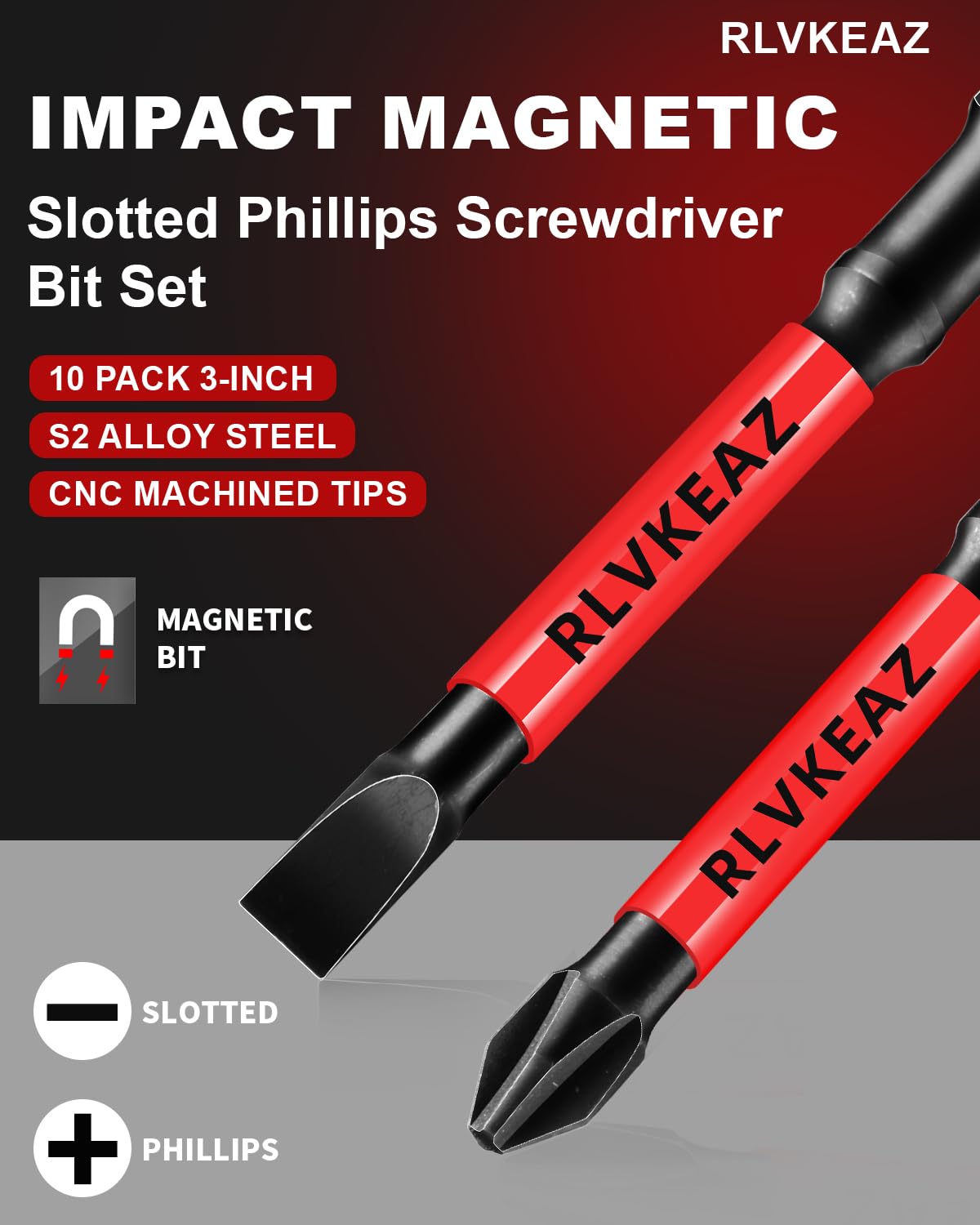 Magnetic Screwdriver Bit Set - 10 Piece -2 Magnetic Screwdriver Bit Set - 10 Piece -2