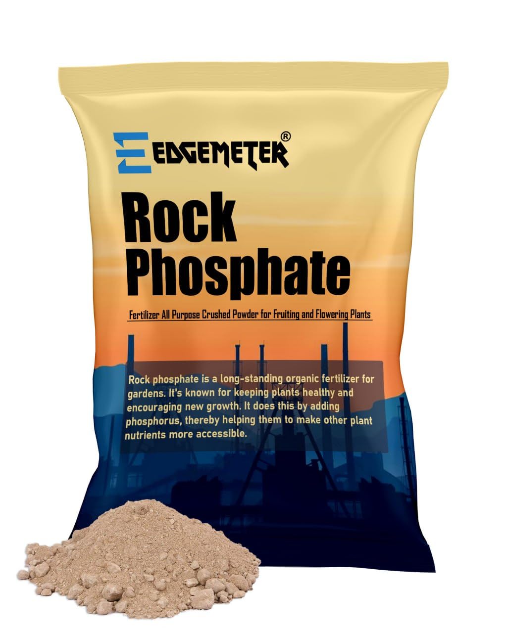 EDGEMETER Rock Phosphate Fertilizer for All Plants 1kg | Rock Phosphate fertilizers for plants home garden 1kg (B0CBQ97BP3) Amazon Price History, Amazon Price Tracker