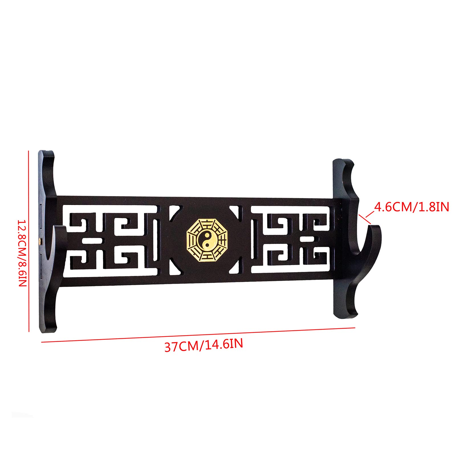 Supporto da parete per spada Katana Stand Samurai Supporto per spada espositore cinese 1 Tier Bagua Style