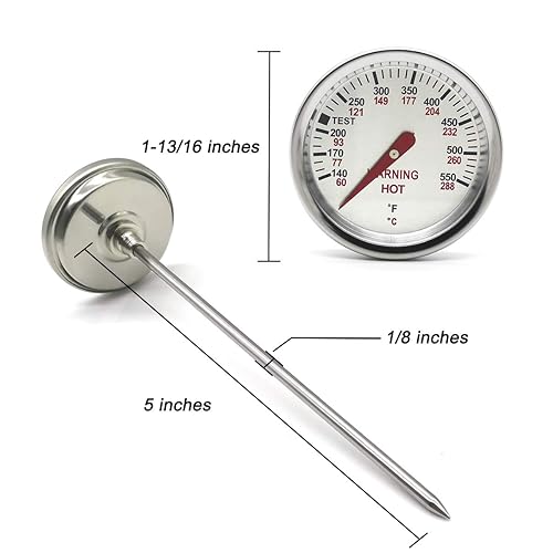 Miniatura 4 de Termómetro de parrilla 9815 y 62538 de repuesto preciso para Weber Genesis Silver BC, Genesis Gold BC, Genesis 1000-5500 Series, medidor de