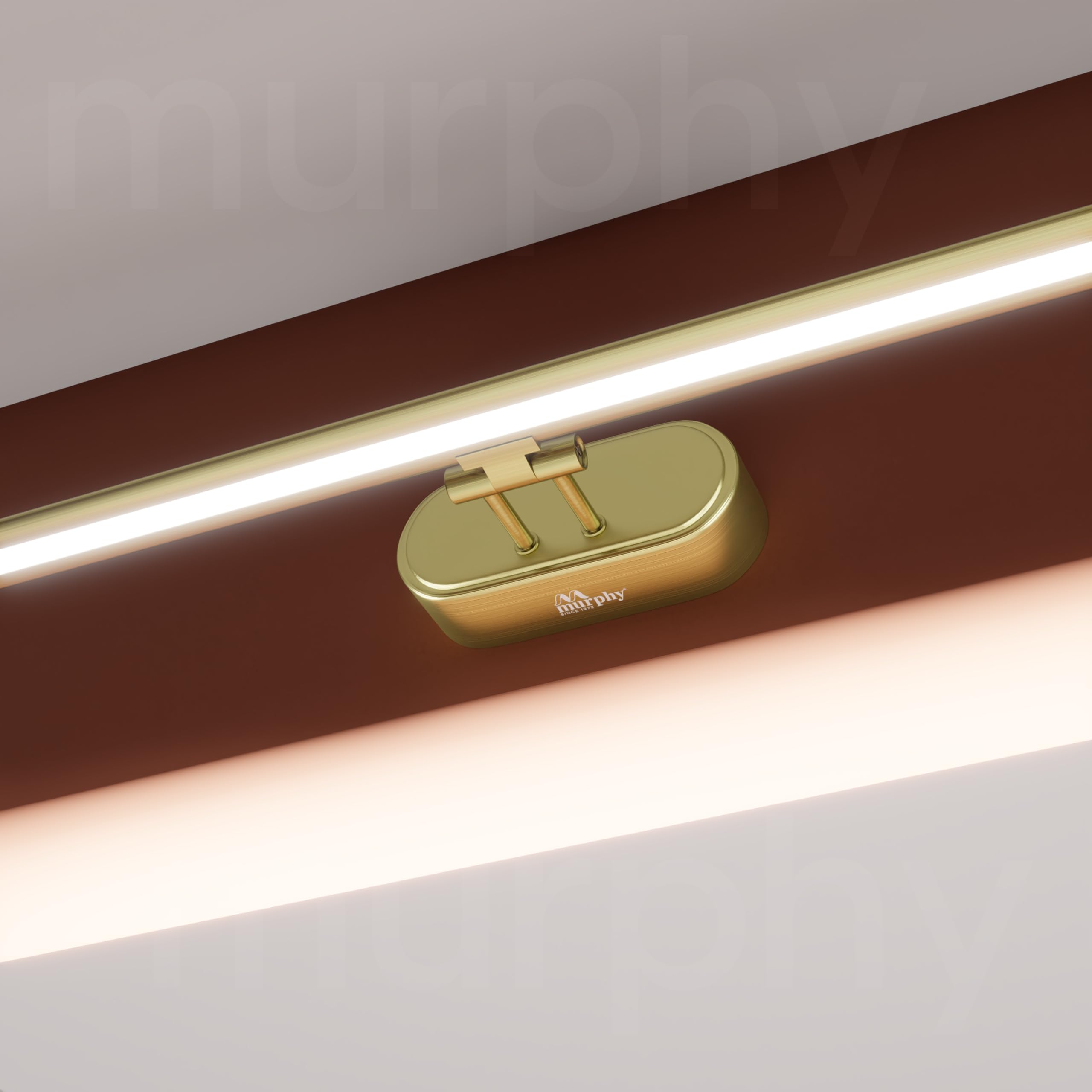Murphy 6W Colour Changing 3in1 Brass Finish LED Mirror Light (Cool White, Warm White, Neutral White) | Adjustable Angle | Modern Vanity/Dressing/Bathroom Wall Light-Pack of 3