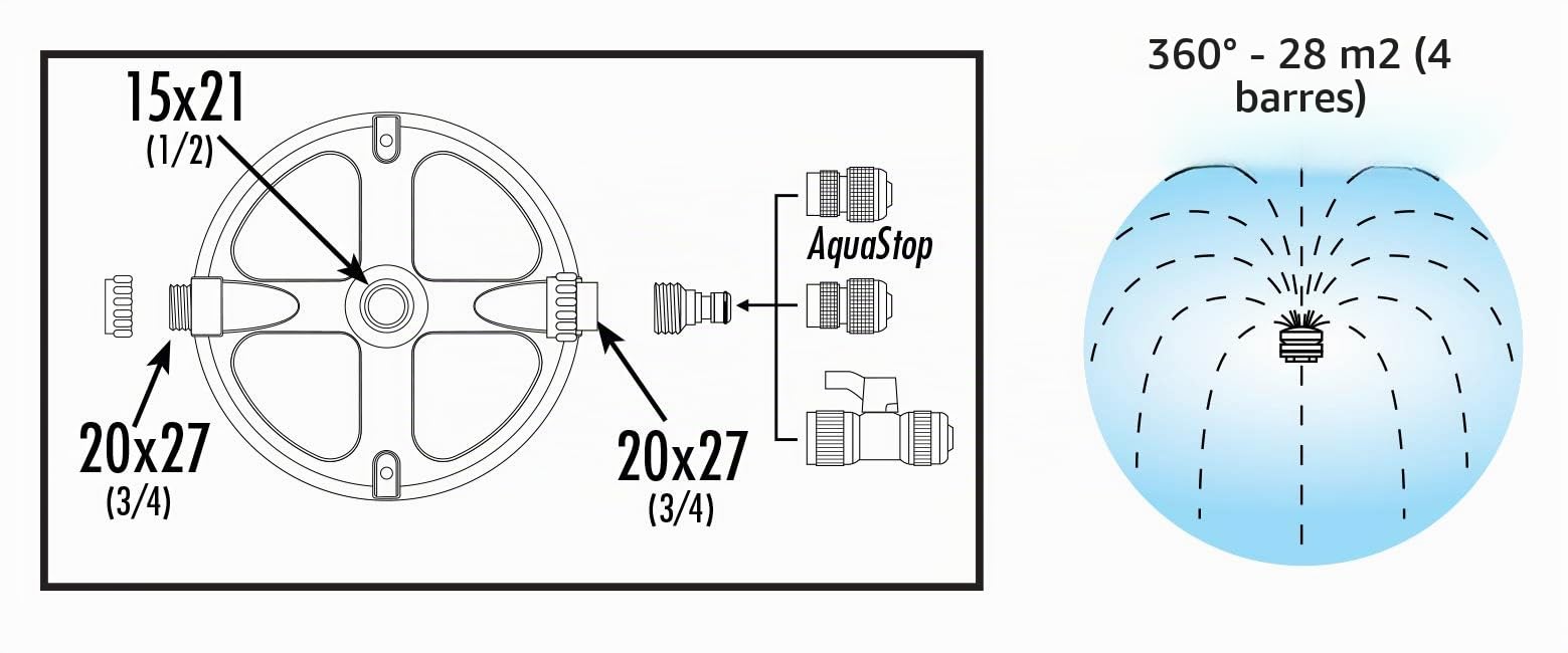 Boutté ETSR151 Brumificateur laiton sur embase metal, Gris