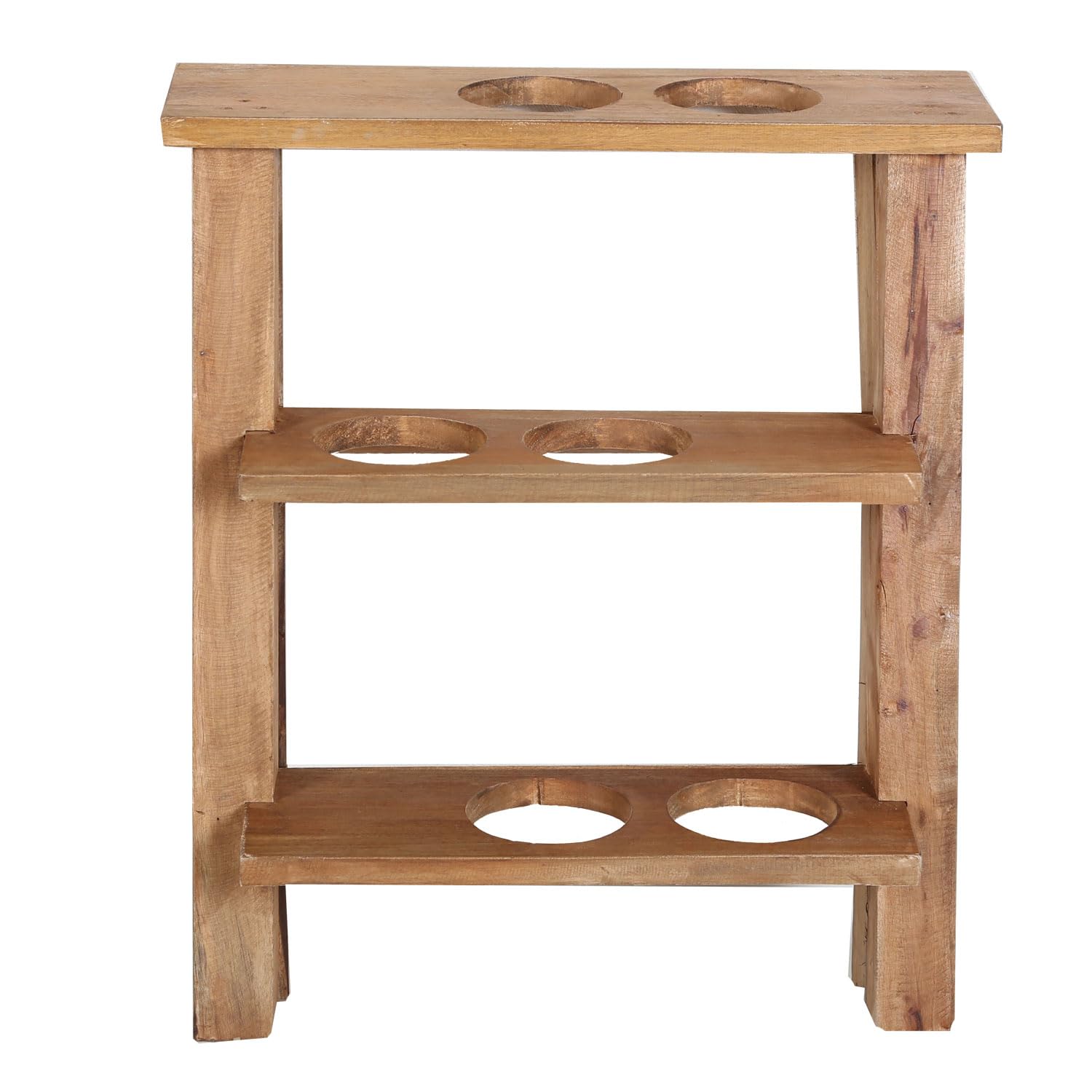 Casa Moro Blumenständer Pflanzenregal Vicenza Blumenregal Garten, Pflanzen-Treppe Leiterregal 3 Ablagen klappbar aus recyceltem Teak-Holz