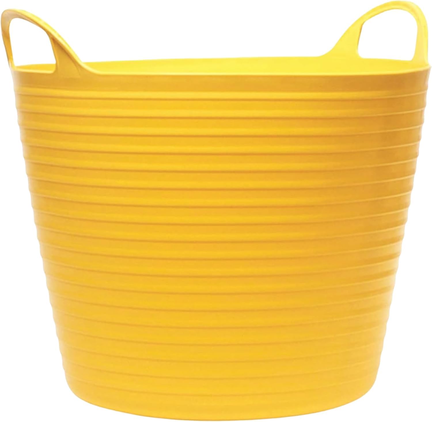 Flexi Tub – Heavy Duty Flexible Bucket, Rubber Bucket & Garden Trug for Gardening, Cleaning, Storage | Multi-Purpose Flexi Tubs Garden Bucket (Yellow, 14Ltr)