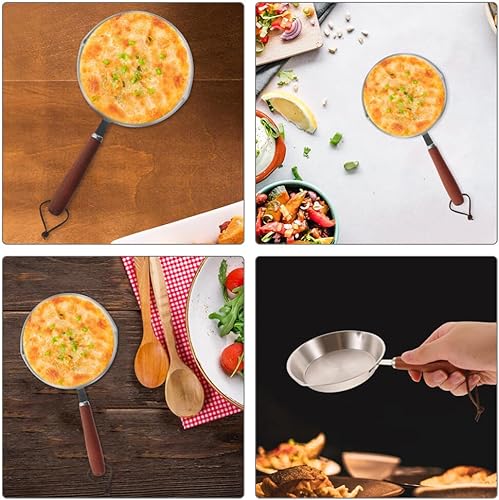Miniatura 6 de Kichvoe Sartén de acero inoxidable Sartén de acero inoxidable Sartén de metal Sartén para huevos Omelet Sartenes utensilios de cocina Sartén de