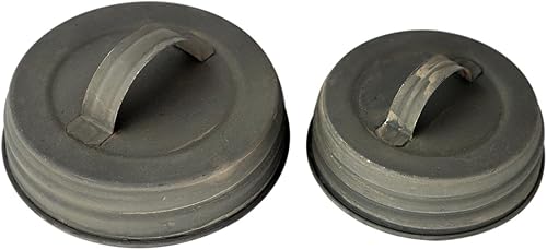 Miniatura 2 de Tapa antigua de zinc con asa para tarros Mason (paquete de 4, boca normal)