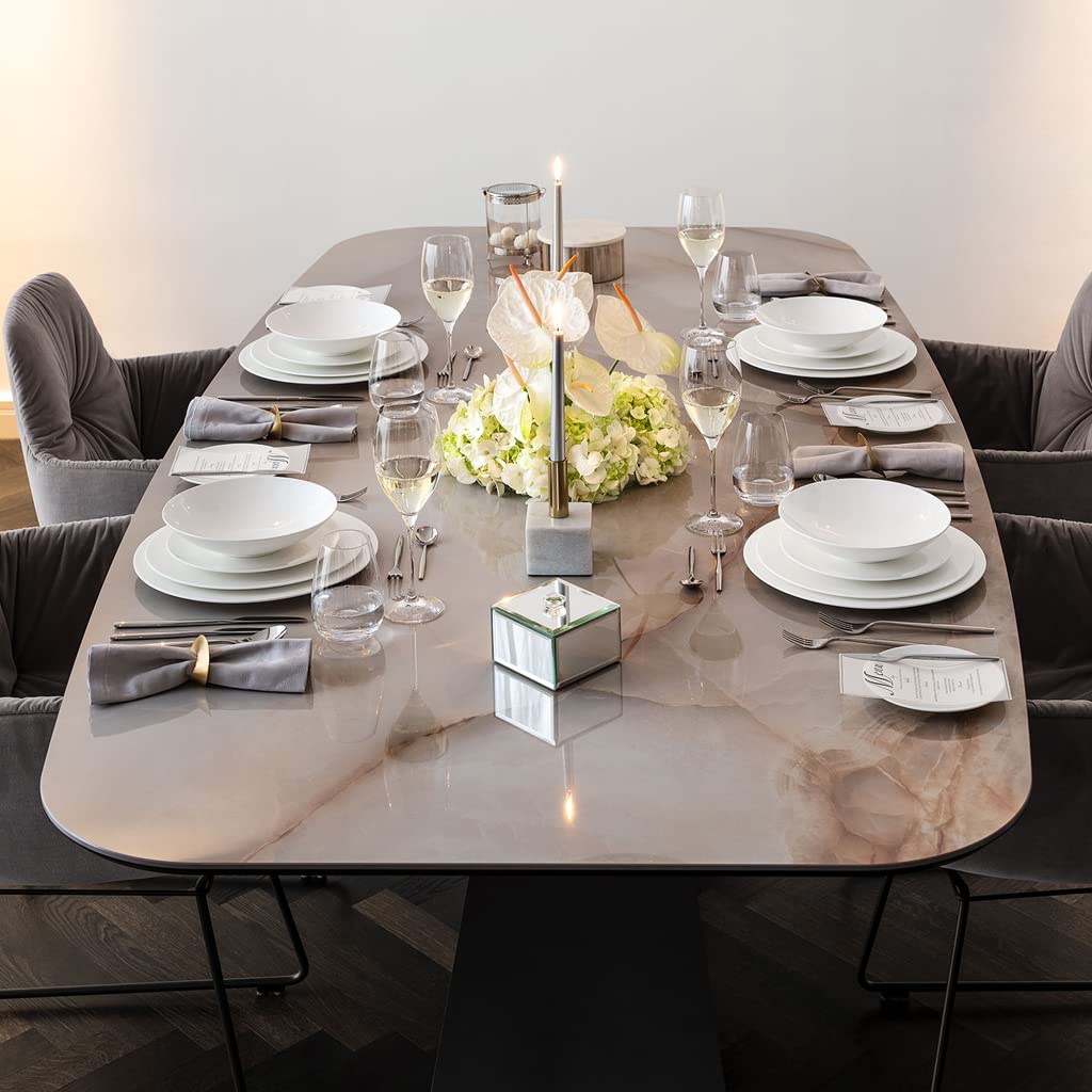 Villeroy & Boch Signature MetroChic blanc assiette de présentation et plat à tarte, diamètre 33 cm, blanc