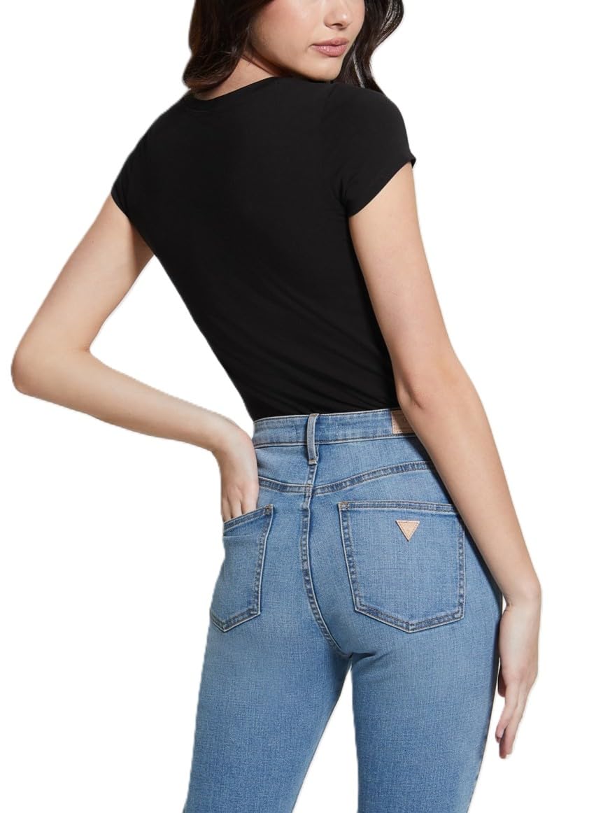 GUESS Short Sleeve Embellished Logo R3 Tee Camicia Donna (Pacco da 1)