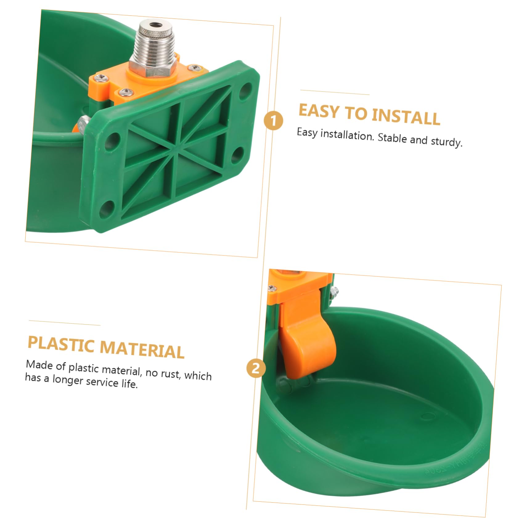 Bebedero Automático de Plástico Resistente para Vacas y Ovejas Gran Capacidad, Superficie Lisa y Larga Duración para Uso en Granjas