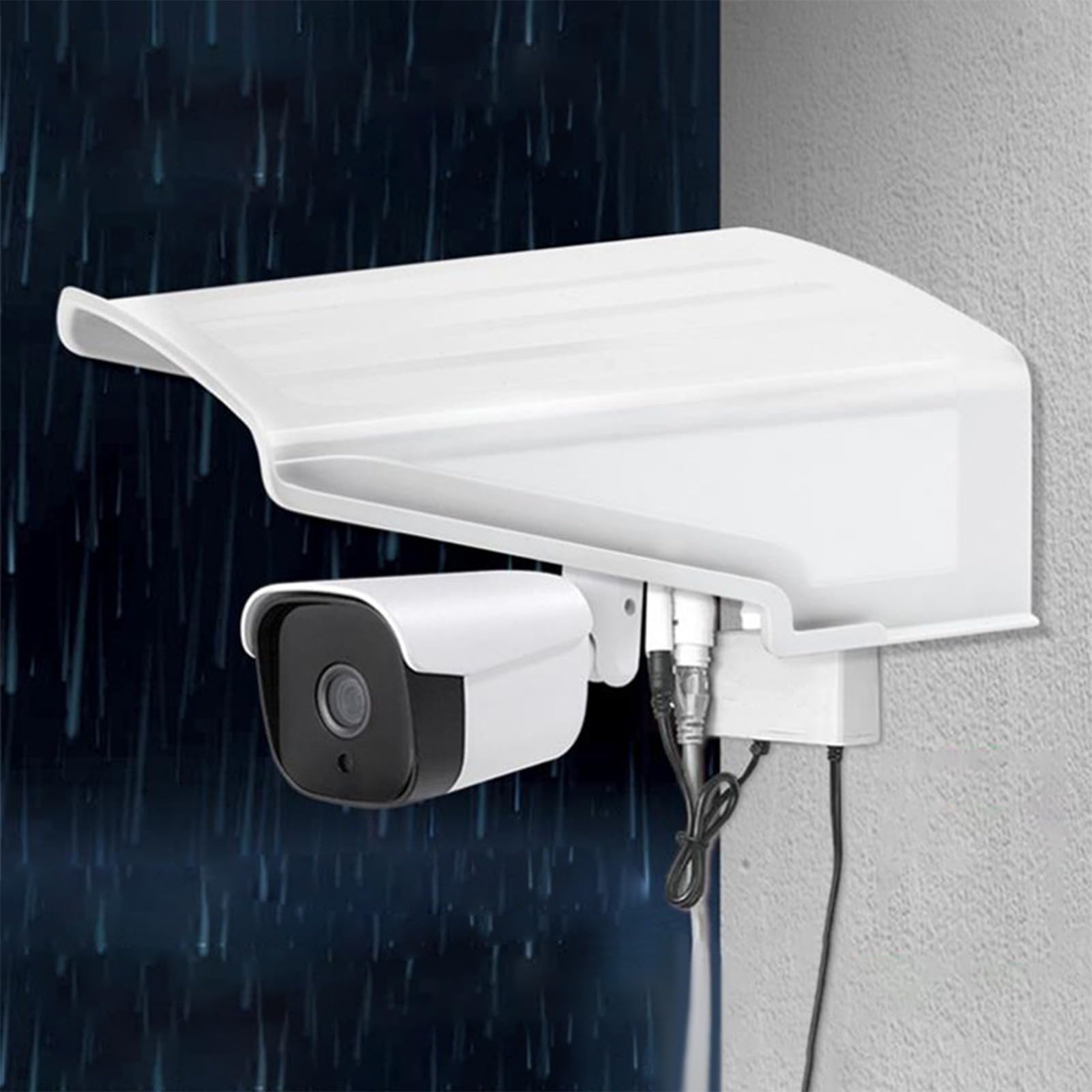 Generisch Outdoor-Kamera-Abdeckung,schützendes Dach,Outdoor-Kameraschutz, staubdichter Sonnen-Regenschutz für Kamera Bullet Kamera schützendes Dach,Ring Kamera wetterschutz,Sicherheitsabdeckung（Weiß）