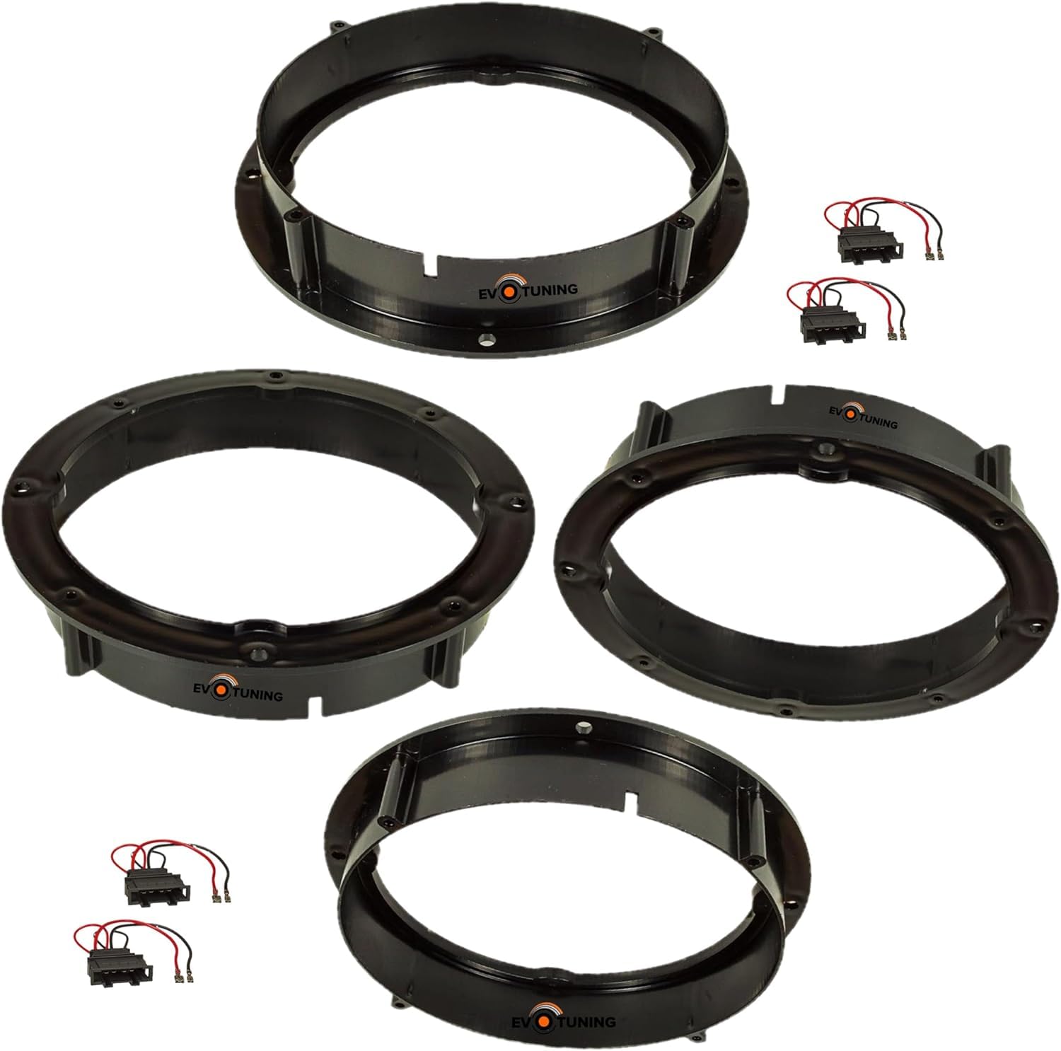Kit 6 Casse Altoparlanti per VW Golf IV Serie dal 1997 al 2004 Anteriori e Posteriori compatibile con Alpine Sxe-1750S+Sxe-1725S Set 2 Woofer 2 Tweeter 2 Coassiali 4 Anelli 4 Cavi