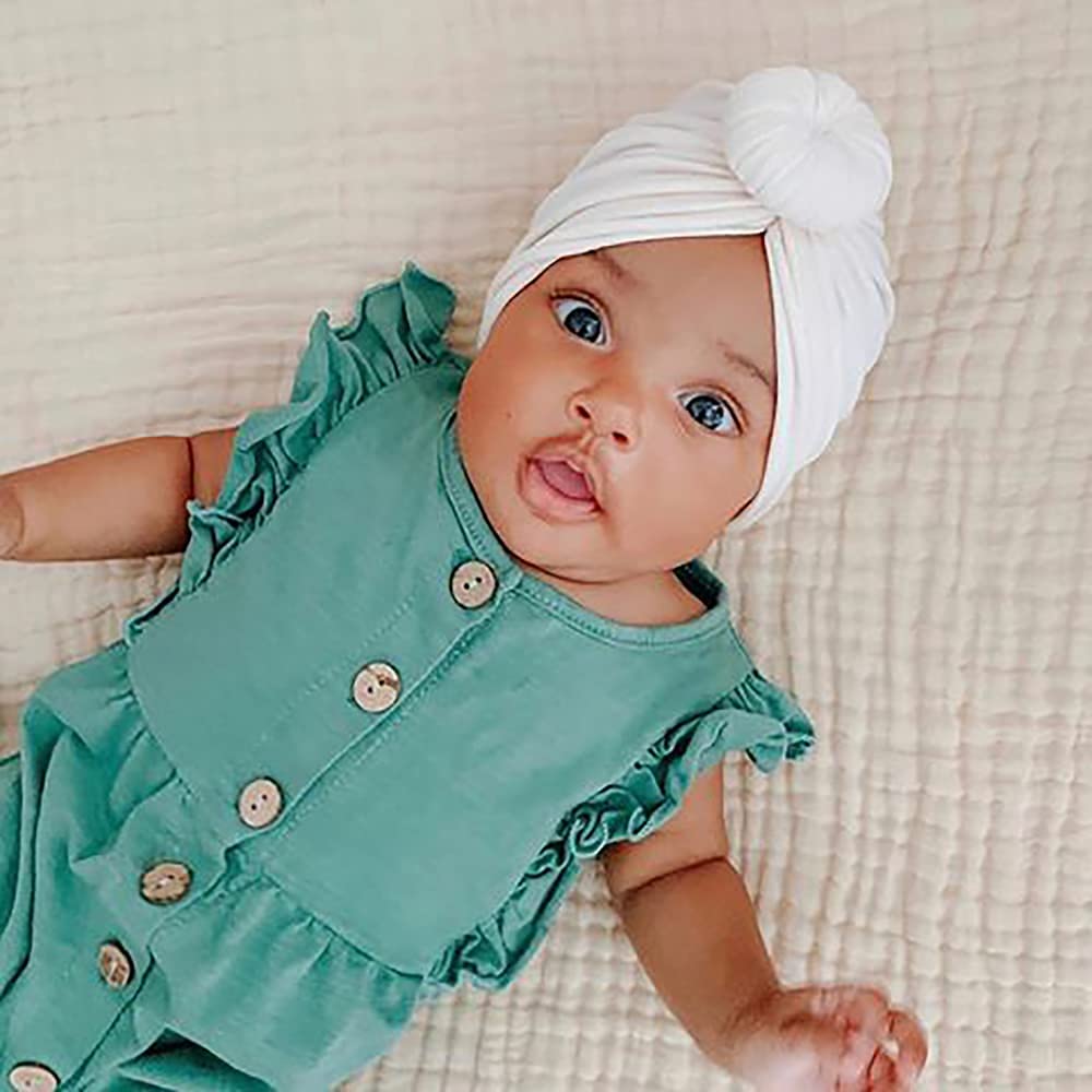 DRESHOW 5 Pezzi Cappello Turbante Bambina Cappellini Berretti e Cappellin per Infantile Bambino Neonato Ragazza