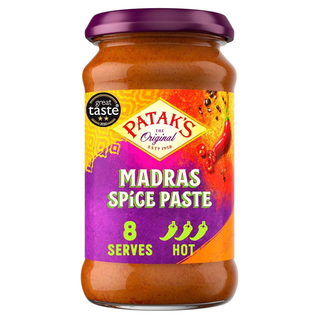 Patak's Madras Spice Paste Hot, 283 g