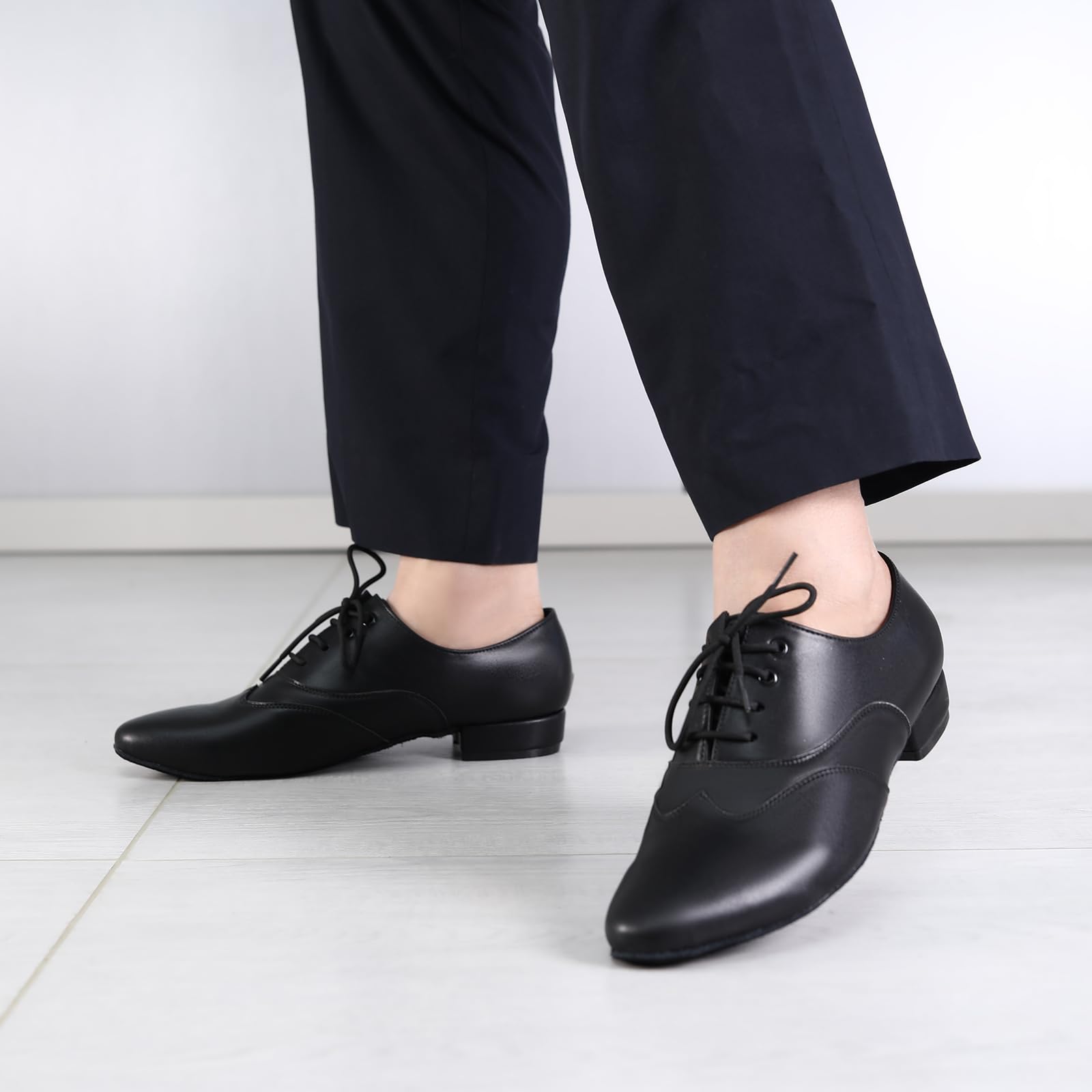 Zapatos de Baile Latino Hombre Tacón Cordones Salsa