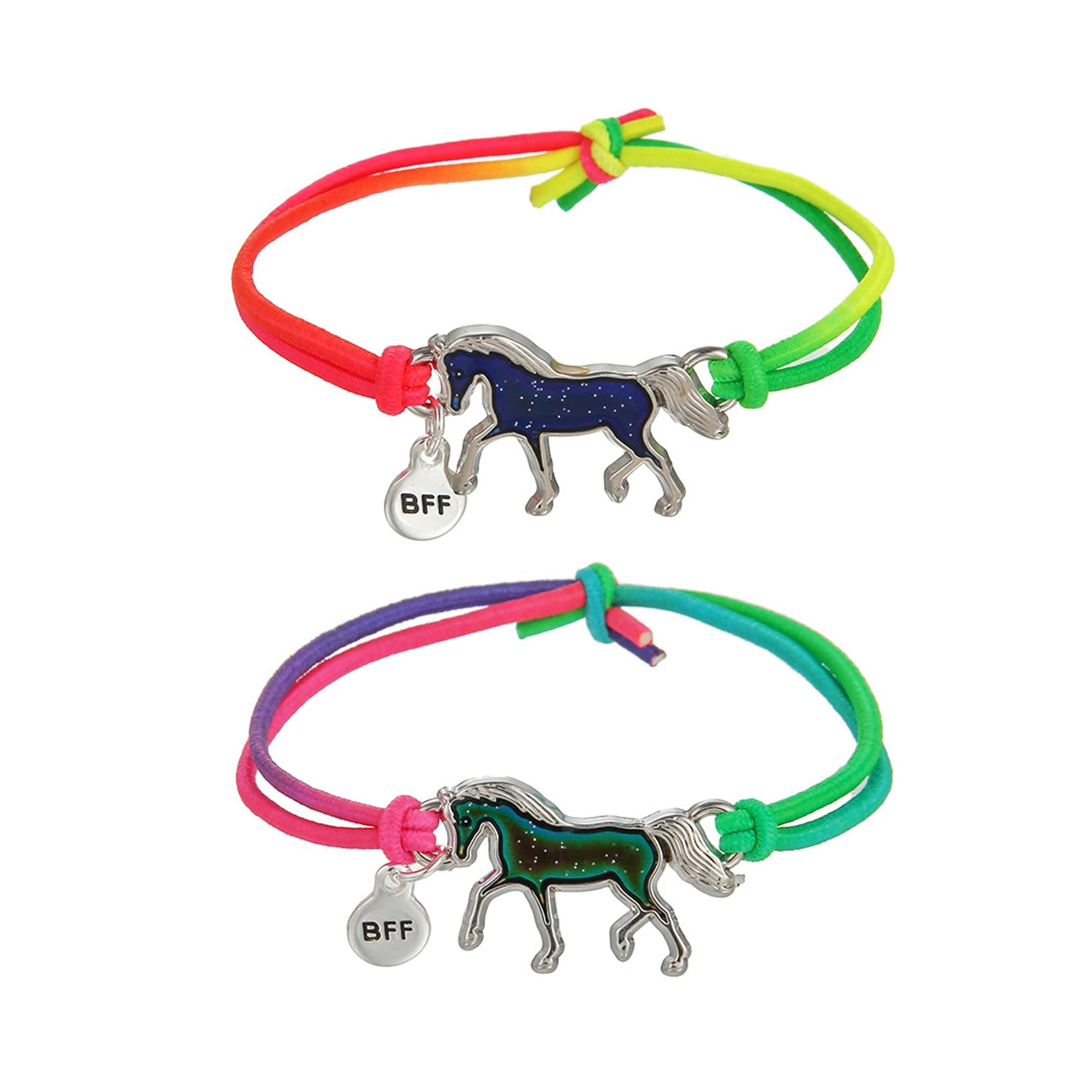 HICARER Lot De 9 Bracelets Licorne Colorés - Perles Arc-en-ciel
