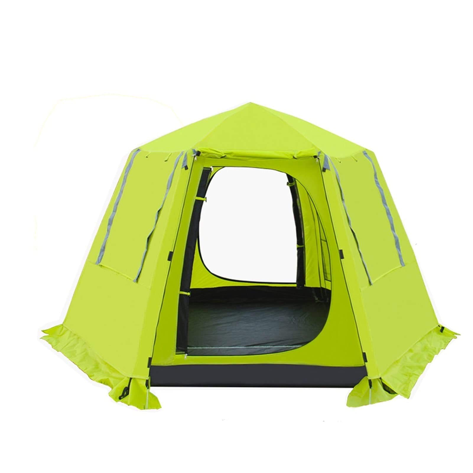 LEMITA Hexagonal Camping Tent 4 Person with 6 Side Mesh Waterproof Double Layer Family Instant Tent for Camp Hiking Outdoor Outdoor