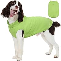 Vista 39 de FUAMEY Chaleco de forro polar para perros pequeños, sudaderas cálidas y elásticas para perros con agujero para correa, suéter suave de cuello alto
