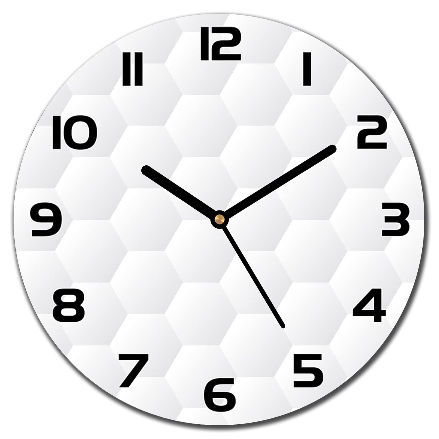 Horloge murale en verre Coloray anti-rayures de 30 cm pour cuisine et salon moderne