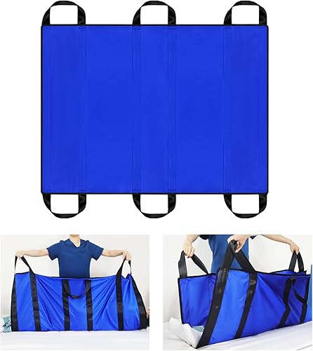 LOSCHEN Almohadilla de cama de posicionamiento con 6 asas reforzadas para levantar, girar, mover y posicionar, hoja de transferencia reutilizable