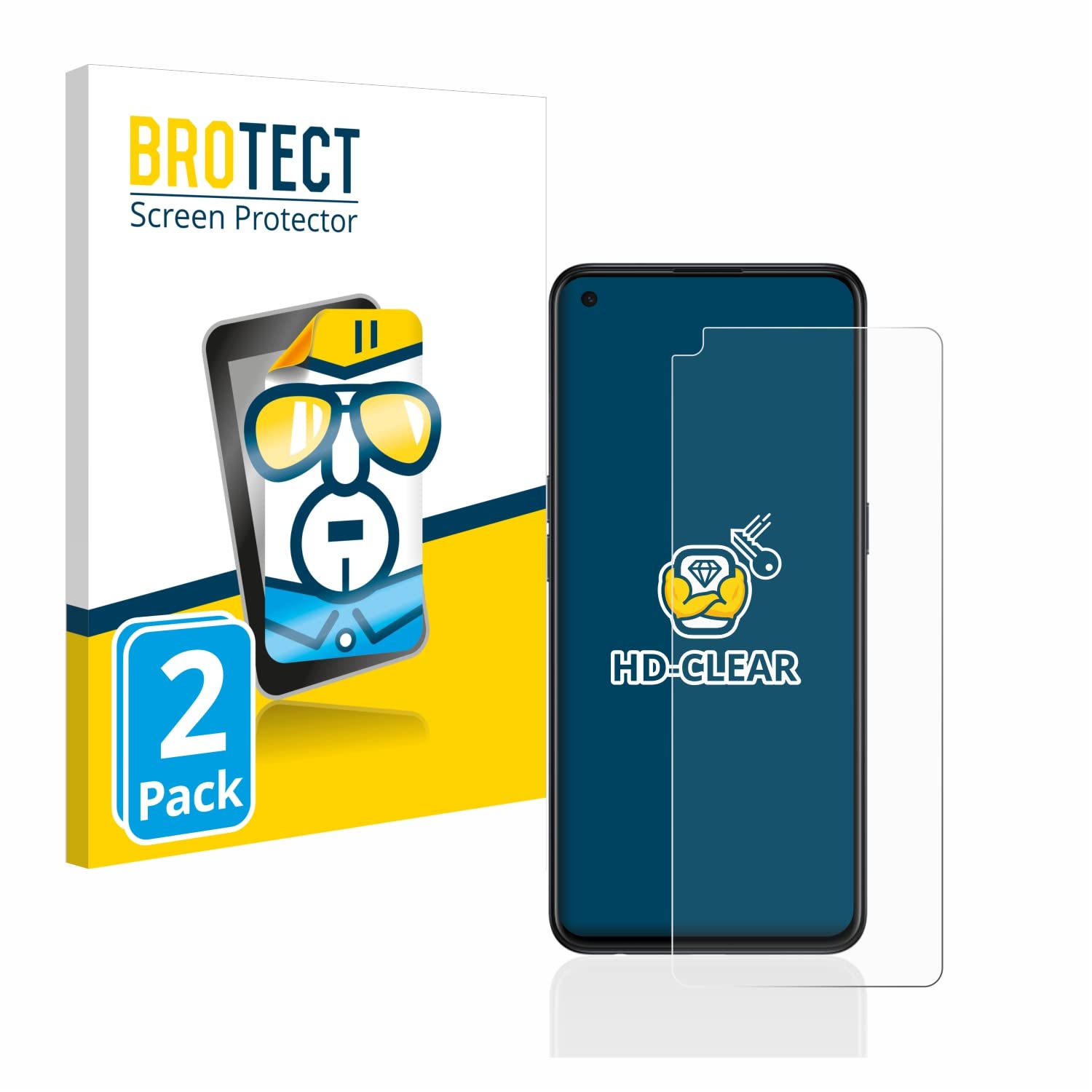 Brotect Pellicola Vetro Ibrido Per Fotocamera Oppo Find X3 Pro - 3 Pezzi, AirGlass, Durezza 9H, Trasparente, Made In Germany - 3