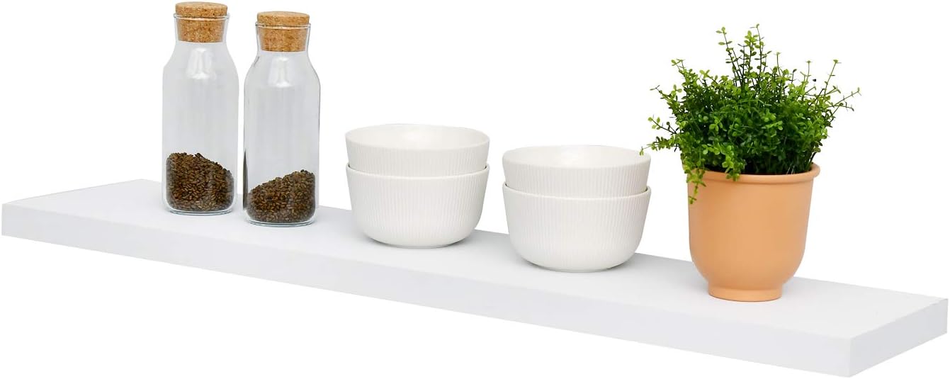 - WELLAND Simons Floating Wall Shelf Ledge Shelves(36-inch, White)