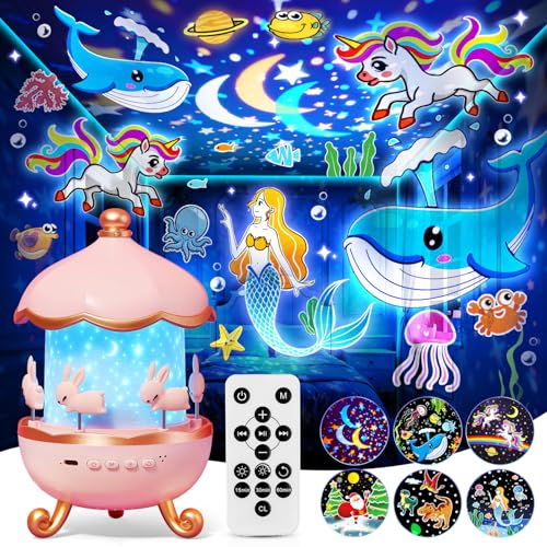 Image of Staryou Sensory Lights Sound Machine Baby Night Light Projector Sensory Toys for Kids with Autism Toys for Girls 3-10 | 15 White Noise 15 Films 21Colors Night Light for Kids, Fidget Toys for Kids