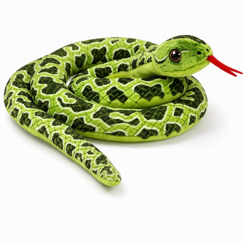 Kuwuarg Realistic Snake Teddy, Soft Plush Snake, 100 cm Fake Snake