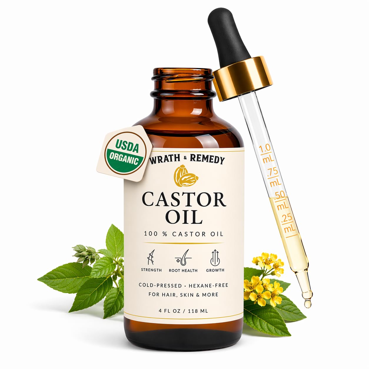 Castor Oil Organic Hexane Free 4 oz