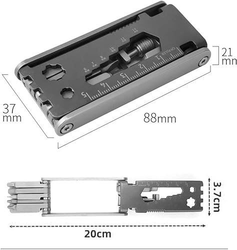 Miniatura 3 de Herramienta de bicicleta 22 en 1 plegable multiherramienta Deluxe Kit de herramientas de ciclismo con destornilladores y llave, pasador de expulsión