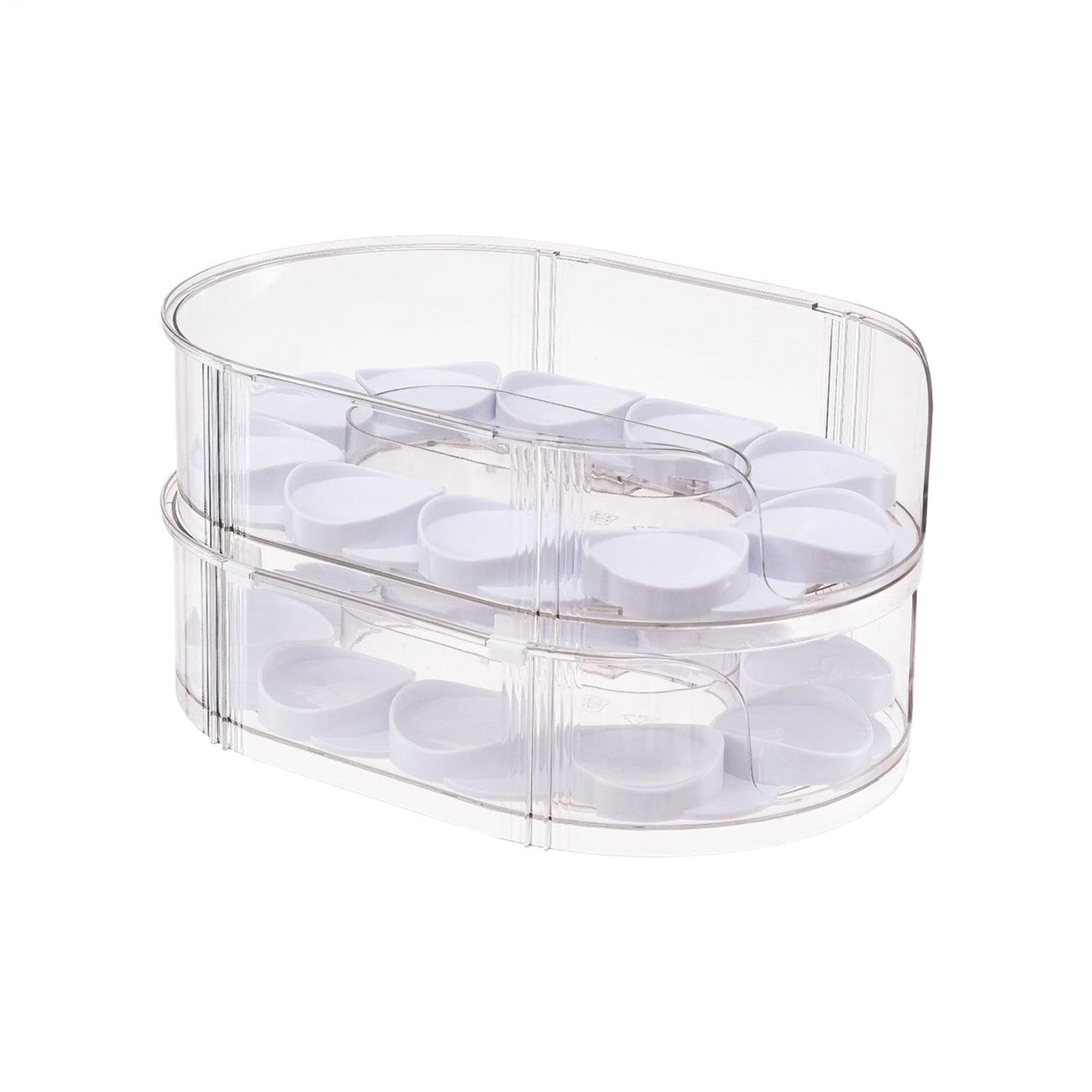 Eierablage Organizer Für Kühlschrank Transparente 2-lagige Stapelbare